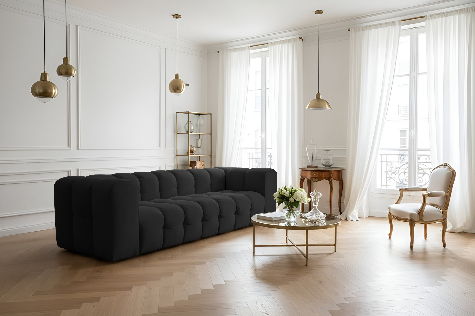 Baloo 4-Sitzer Sofa Schwarz Tiffany 20